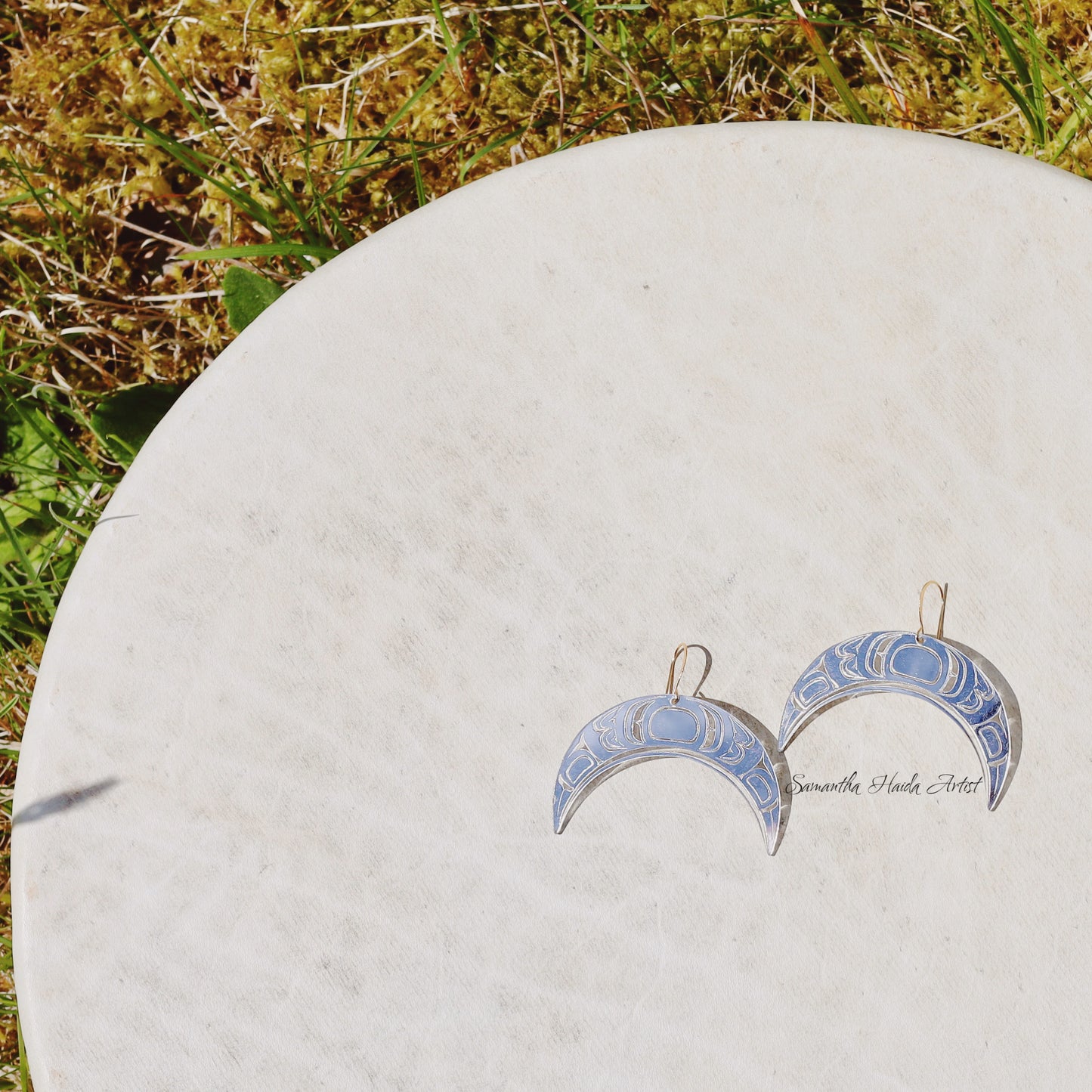 Crescent Moon Mirrored Earrings